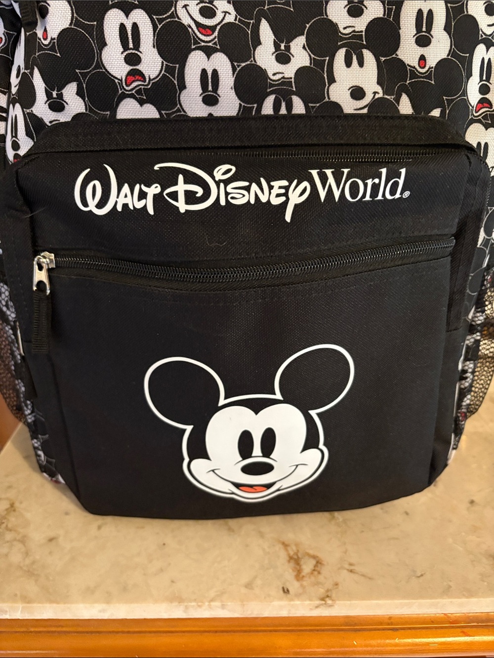Walt Disney World Mickey Mouse lg Backpack - Black & White - Picture 2 of 8